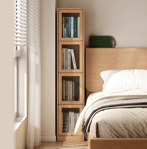 Warburg Solid Oak Display/Book Cabinet - Oak Furniture Store & Sofas